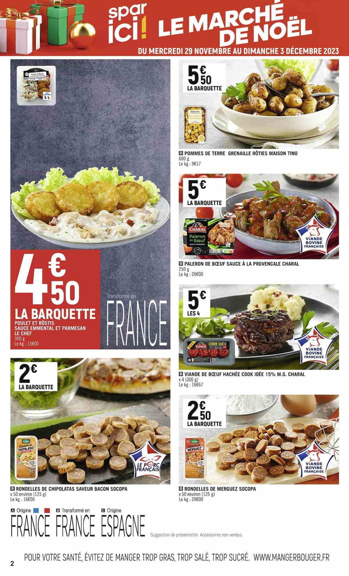 Catalogue SPAR ICI LES BON PLANS POUR LES FÊTES !, page 00004