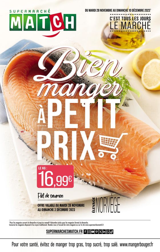 Catalogue Match à Amiens | Bien manger à petit prix | 28/11/2023 - 10/12/2023