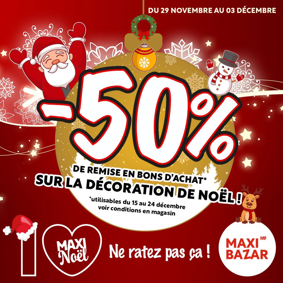 Catalogue Profitez dès maintenant de notre offre exceptionnelle de -50% sur toute notre décoration de Noël, page 00001