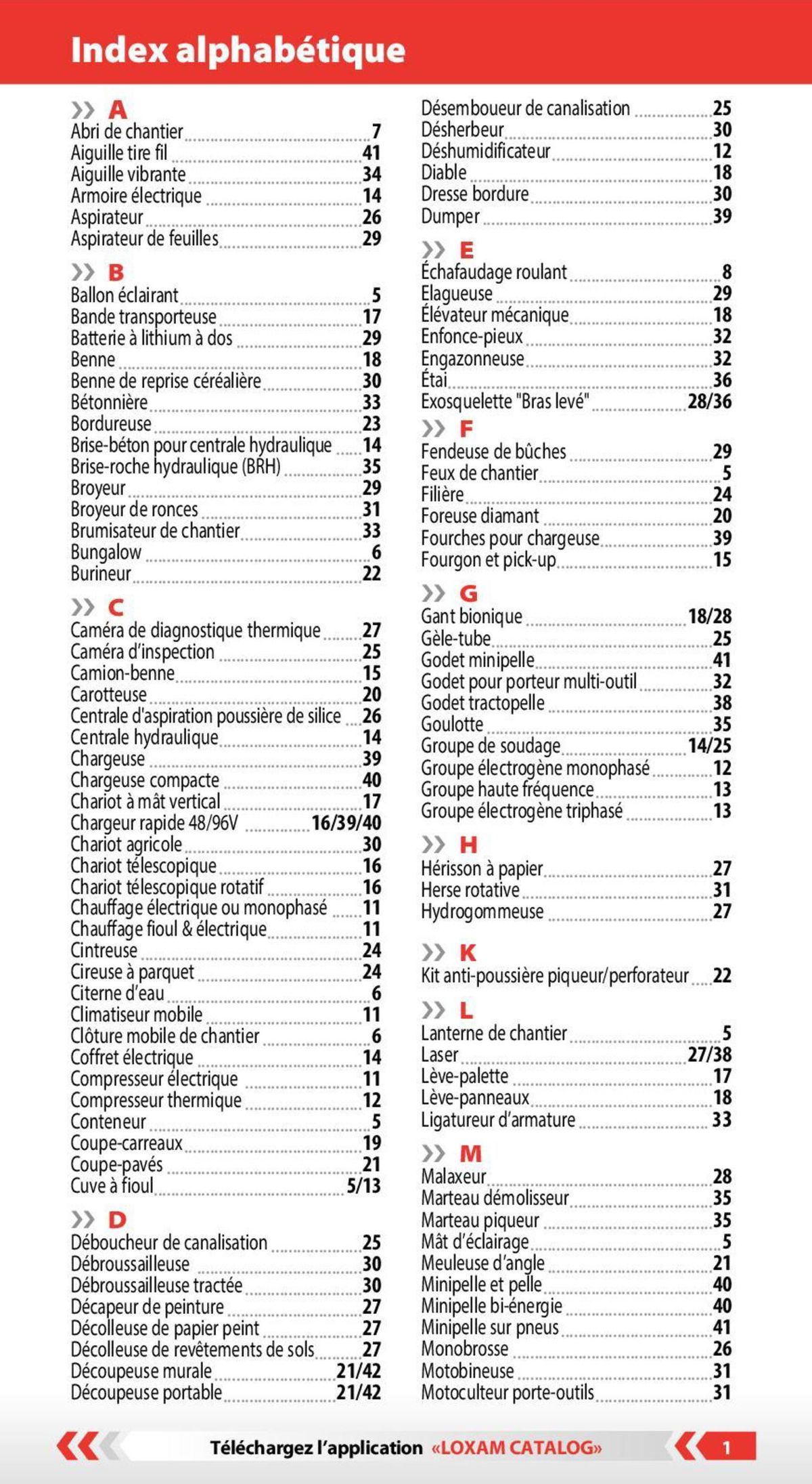 Catalogue Loxam Tarifs professionnels, page 00023