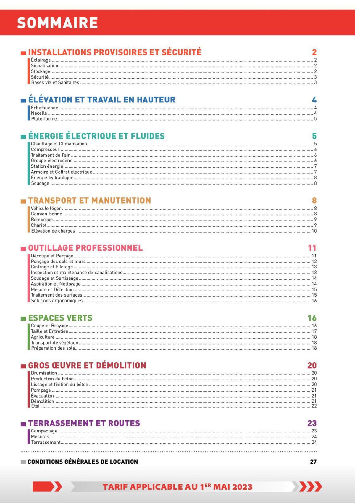 Catalogue Loxam Tarifs particuliers, page 00012