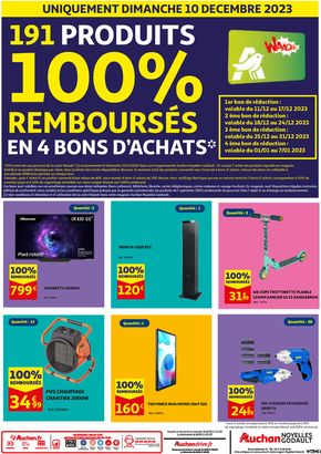 Promos de Multimédia et Electroménager à Lille | 100% remboursés 10 décembre sur Auchan | 10/12/2023 - 10/12/2023