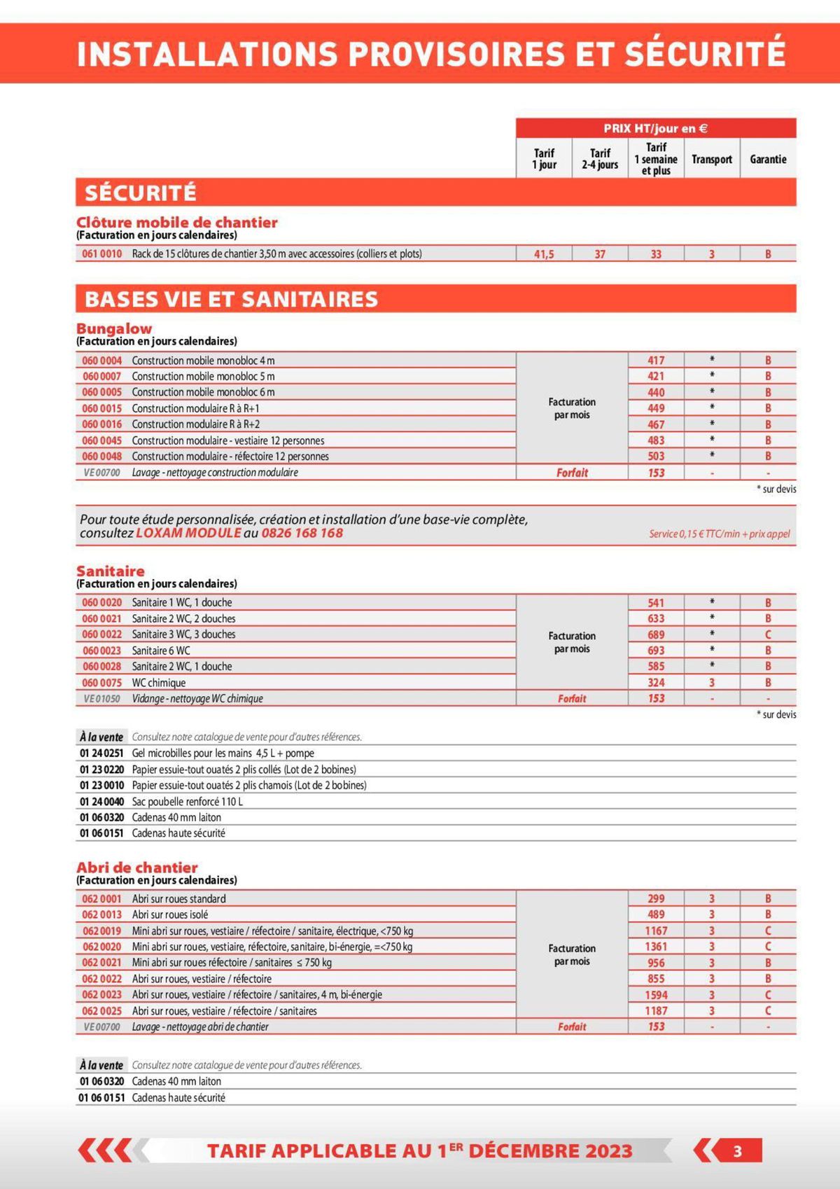 Catalogue Tarifs professionnels, page 00035