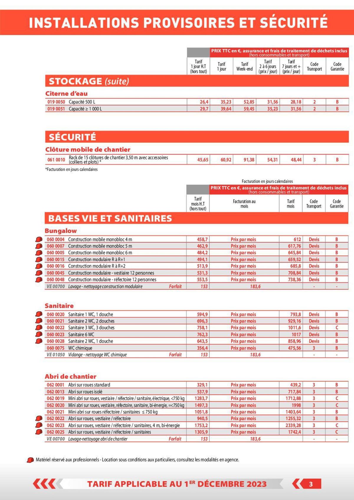 Catalogue Tarifs particuliers, page 00033