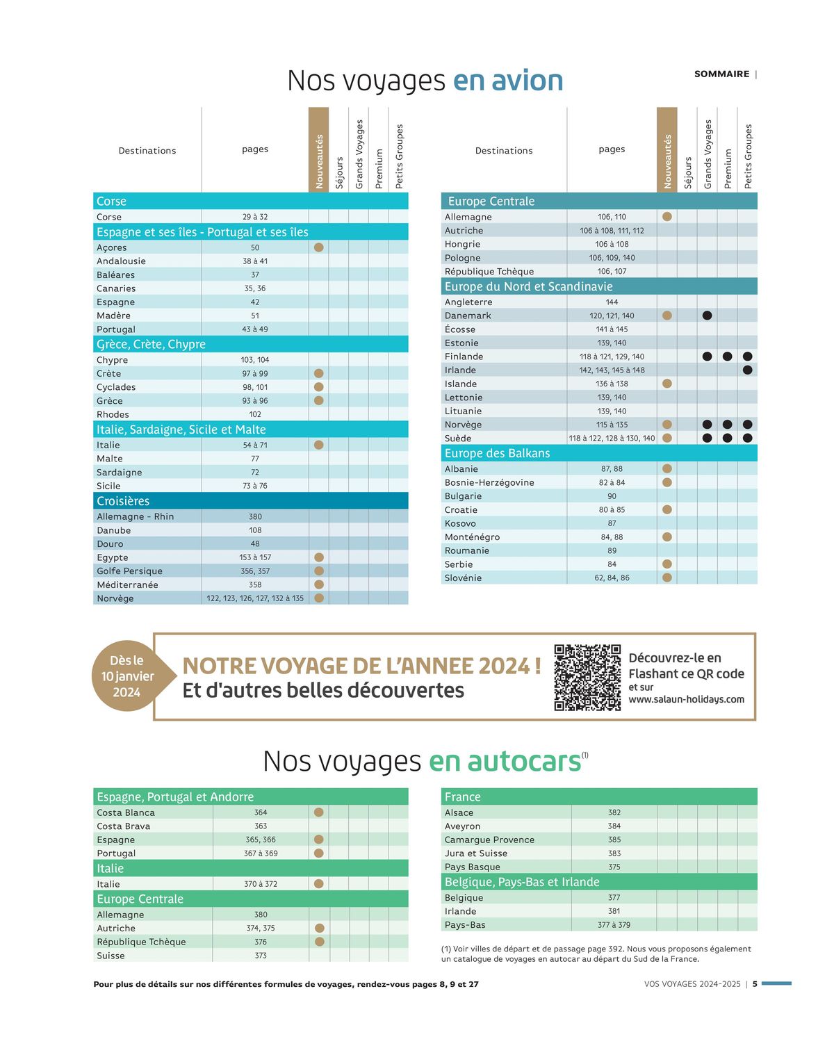 Catalogue Vos voyages 2024-2025, page 00005