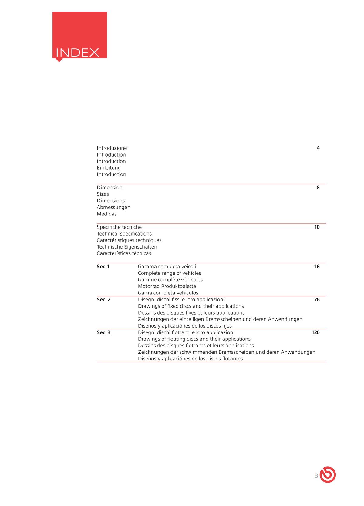 Catalogue BREMBO 2024 - Disques de frein, page 00005