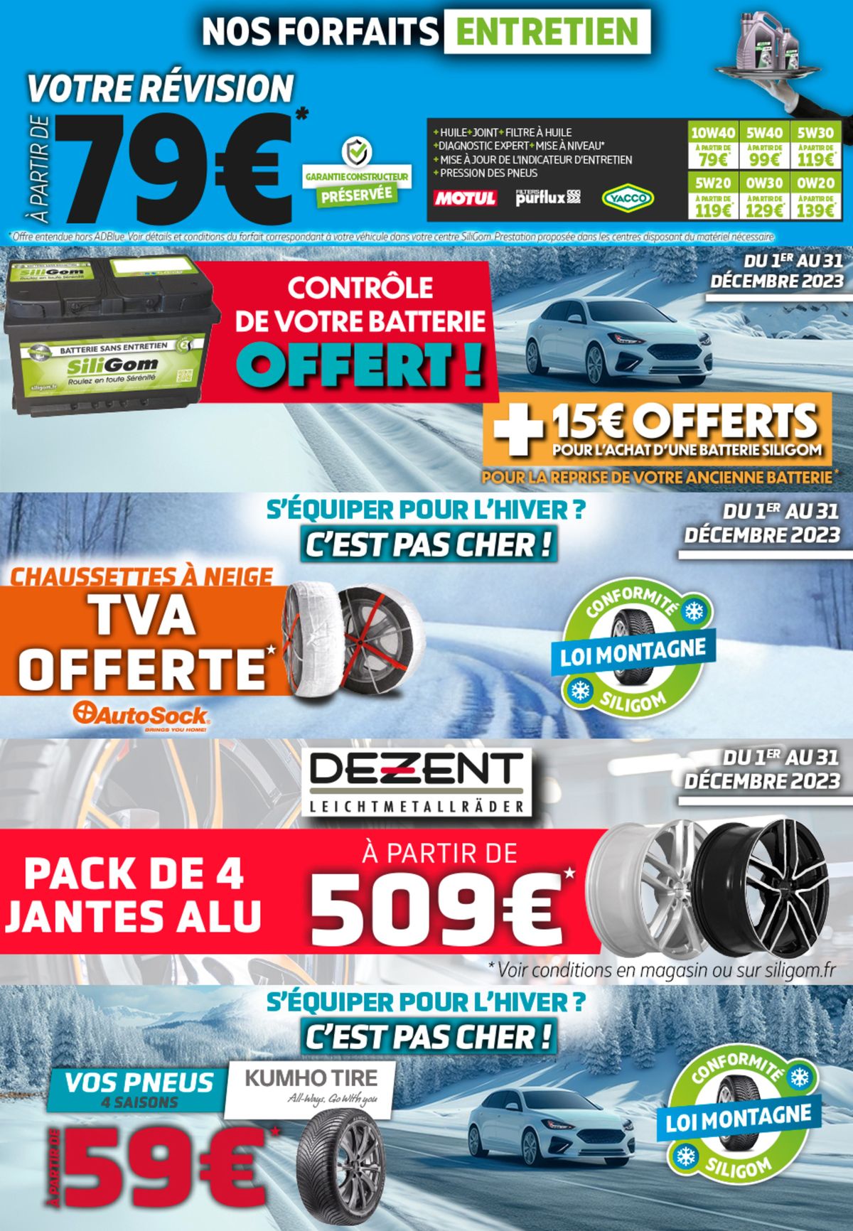 Catalogue ACTUELLEMENT CHEZ SILIGOM : LES PROMOTIONS DES PRIX GIVRÉS SUR LES PNEUS POUR L'HIVER !, page 00001