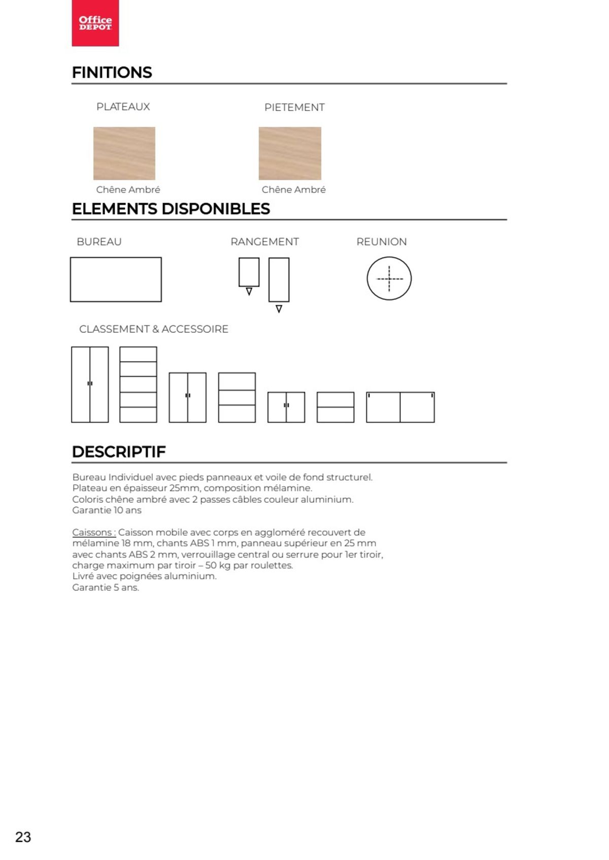 Catalogue Nos Mobiliers de bureau 2023 - 2024, page 00016