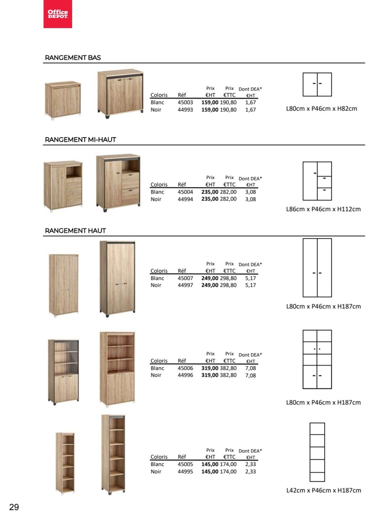 Catalogue Nos Mobiliers de bureau 2023 - 2024, page 00023