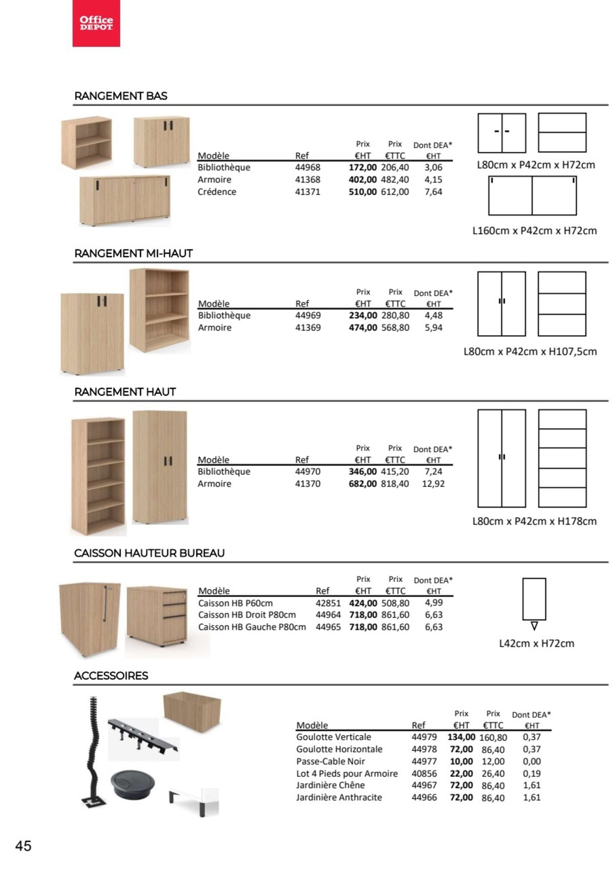 Catalogue Nos Mobiliers de bureau 2023 - 2024, page 00040