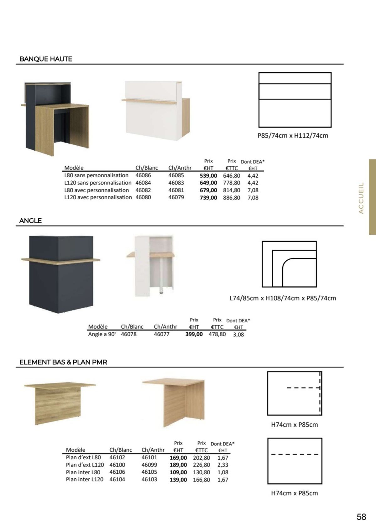 Catalogue Nos Mobiliers de bureau 2023 - 2024, page 00054