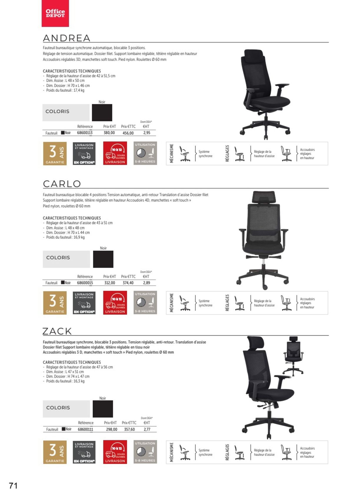 Catalogue Nos Mobiliers de bureau 2023 - 2024, page 00069