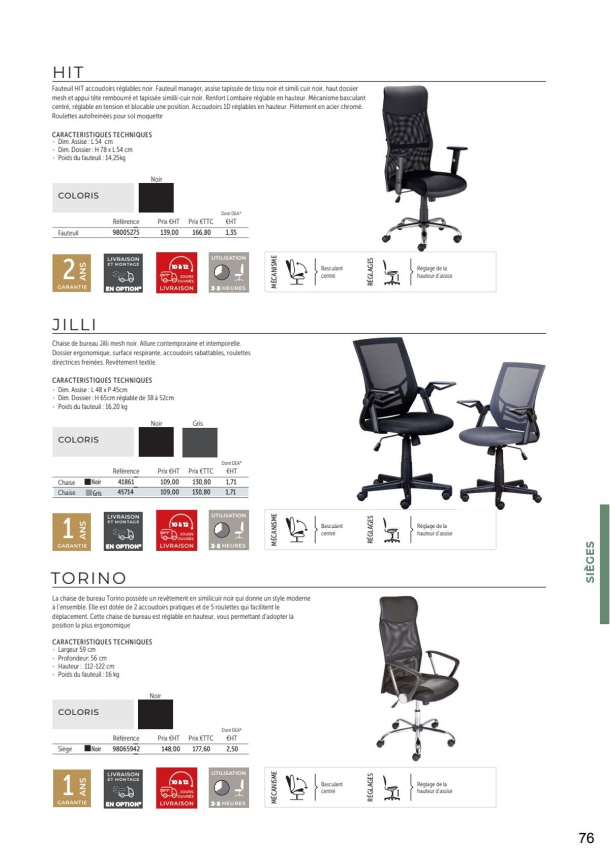 Catalogue Nos Mobiliers de bureau 2023 - 2024, page 00074