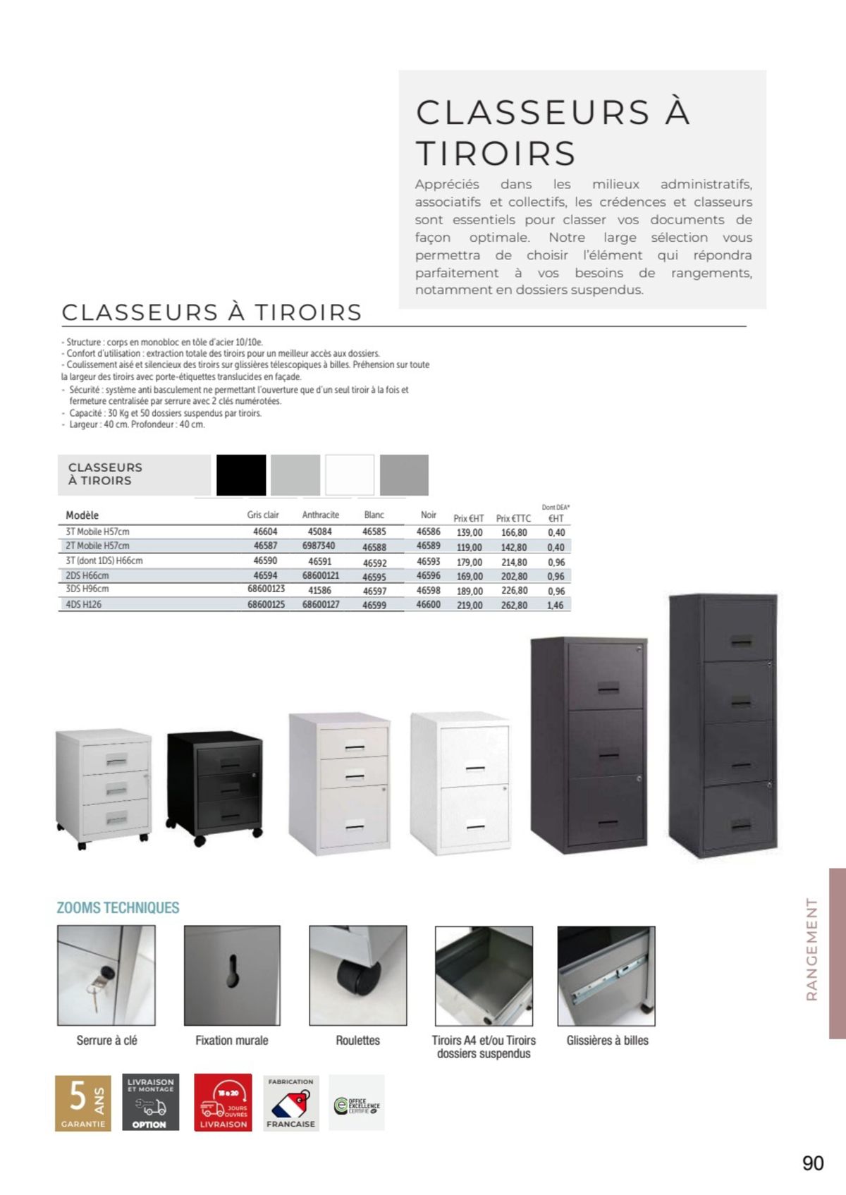 Catalogue Nos Mobiliers de bureau 2023 - 2024, page 00090
