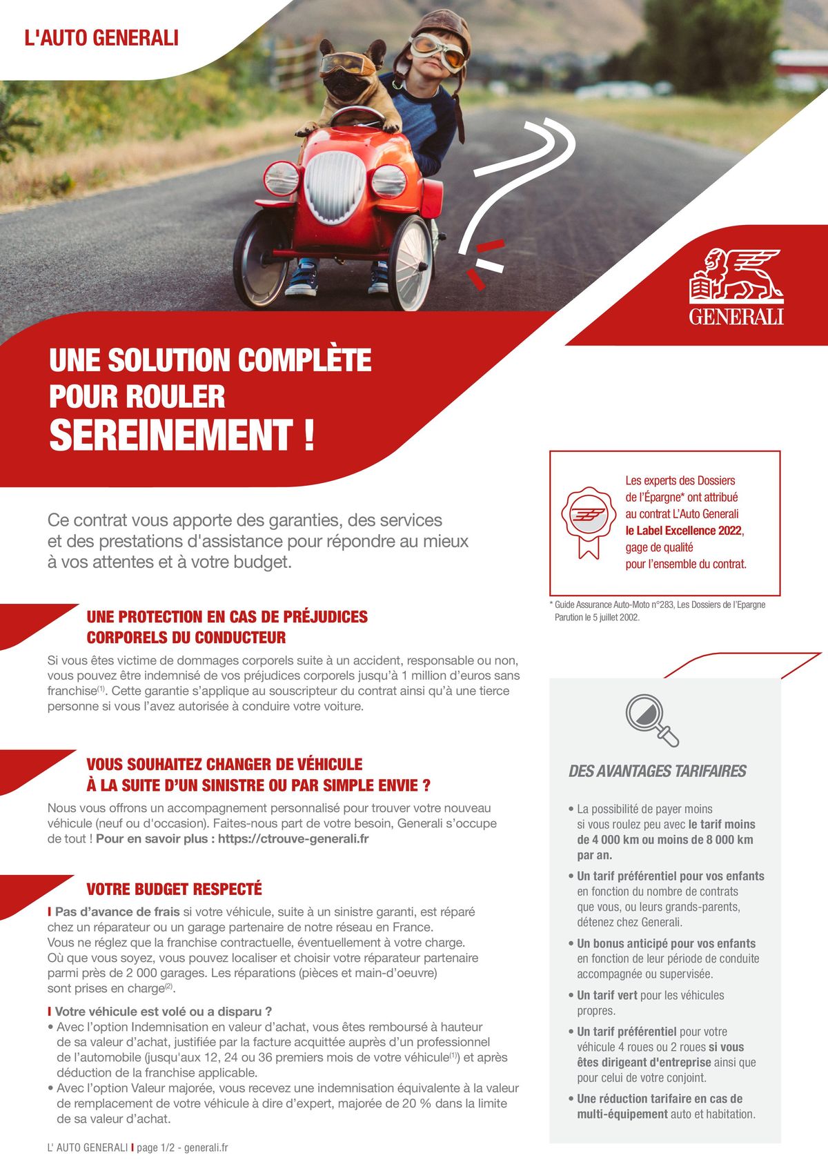 Catalogue L'assurance auto : une solution complète, page 00001