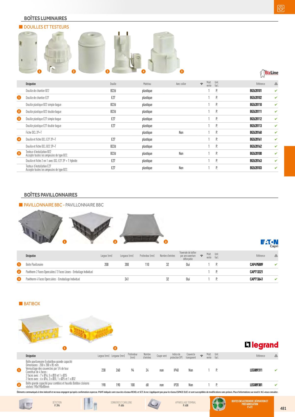 Catalogue Appareillage et Contrôle du Bâtiment, page 00121