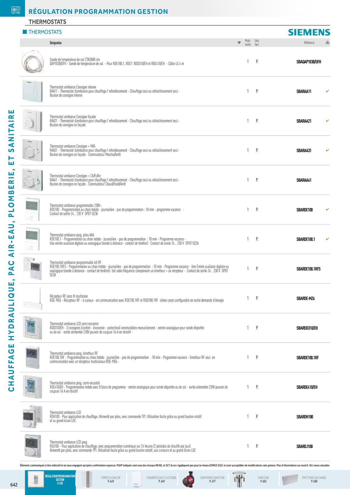 Catalogue Chauffage Hydraulique, Plomberie et Sanitaire, page 00008