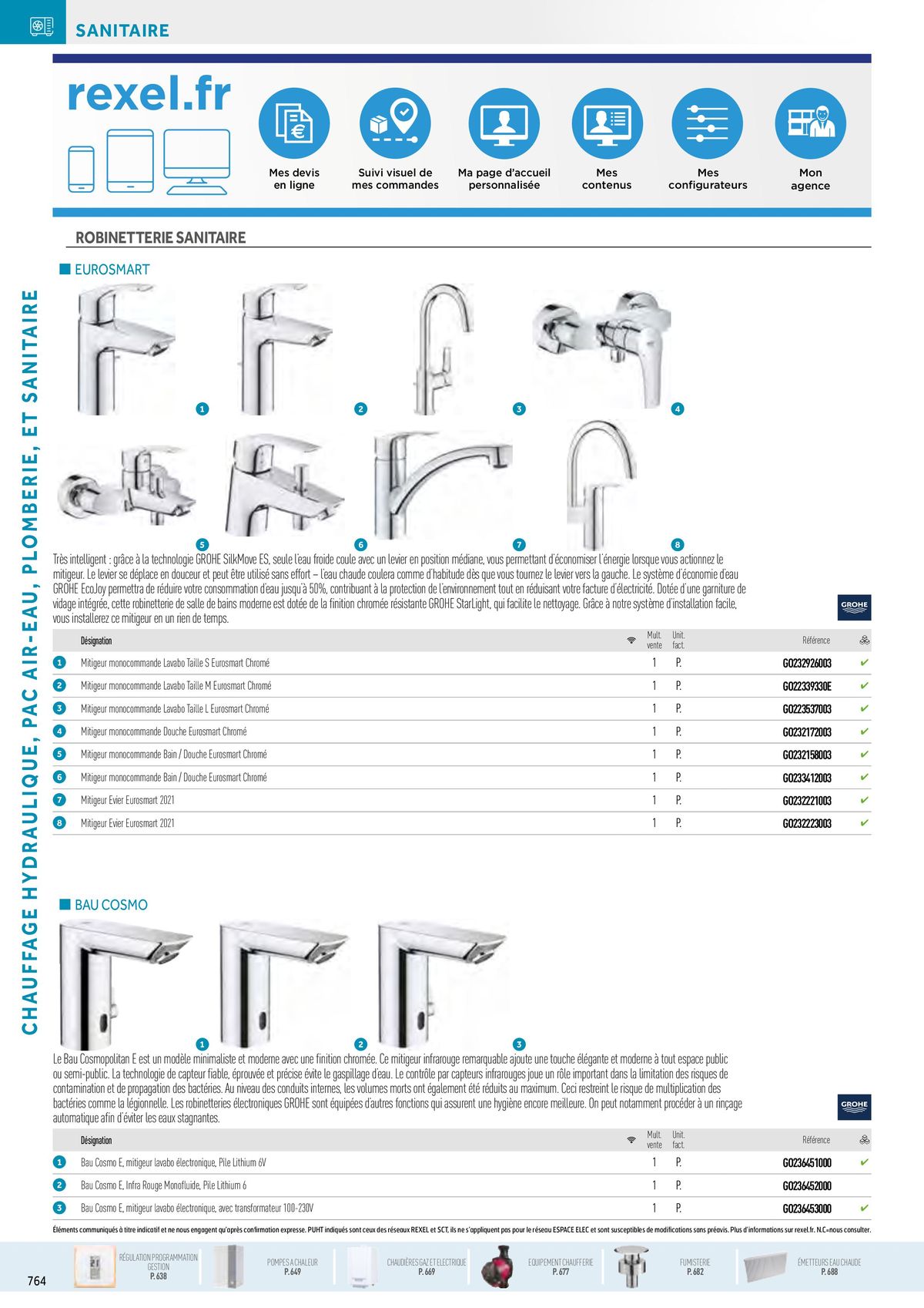 Catalogue Chauffage Hydraulique, Plomberie et Sanitaire, page 00130