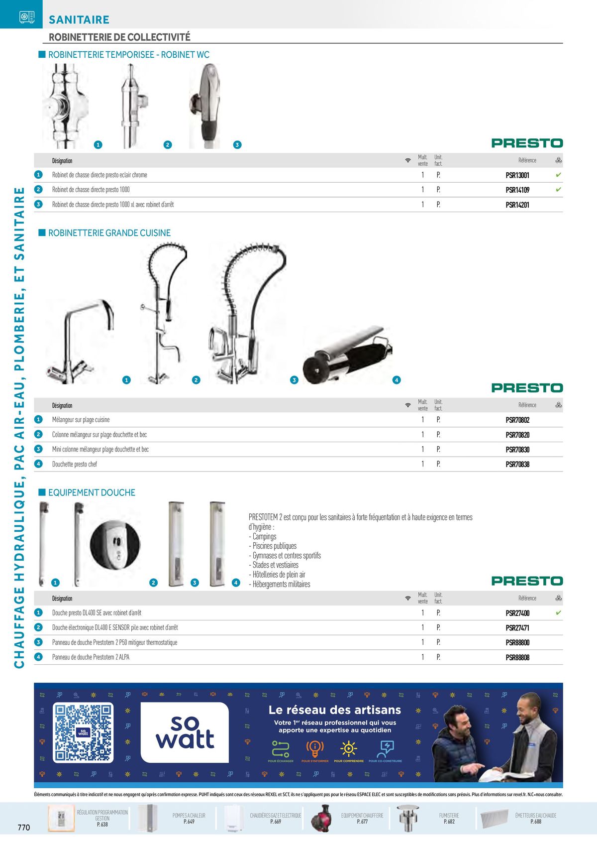 Catalogue Chauffage Hydraulique, Plomberie et Sanitaire, page 00136