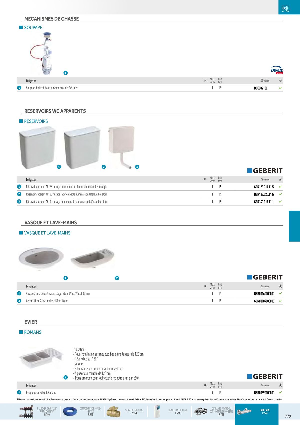 Catalogue Chauffage Hydraulique, Plomberie et Sanitaire, page 00145