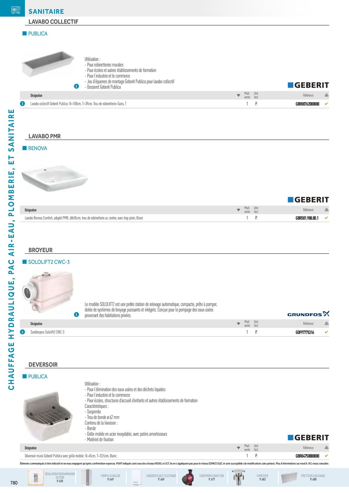 Catalogue Chauffage Hydraulique, Plomberie et Sanitaire, page 00146