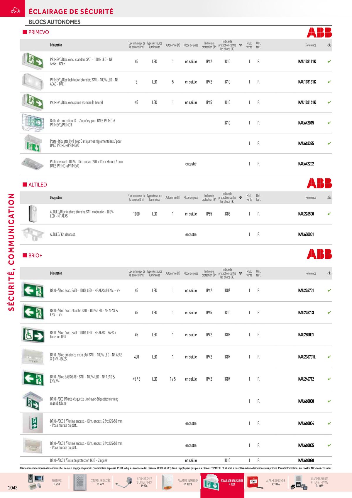 Catalogue Sécurité, Communication, page 00086