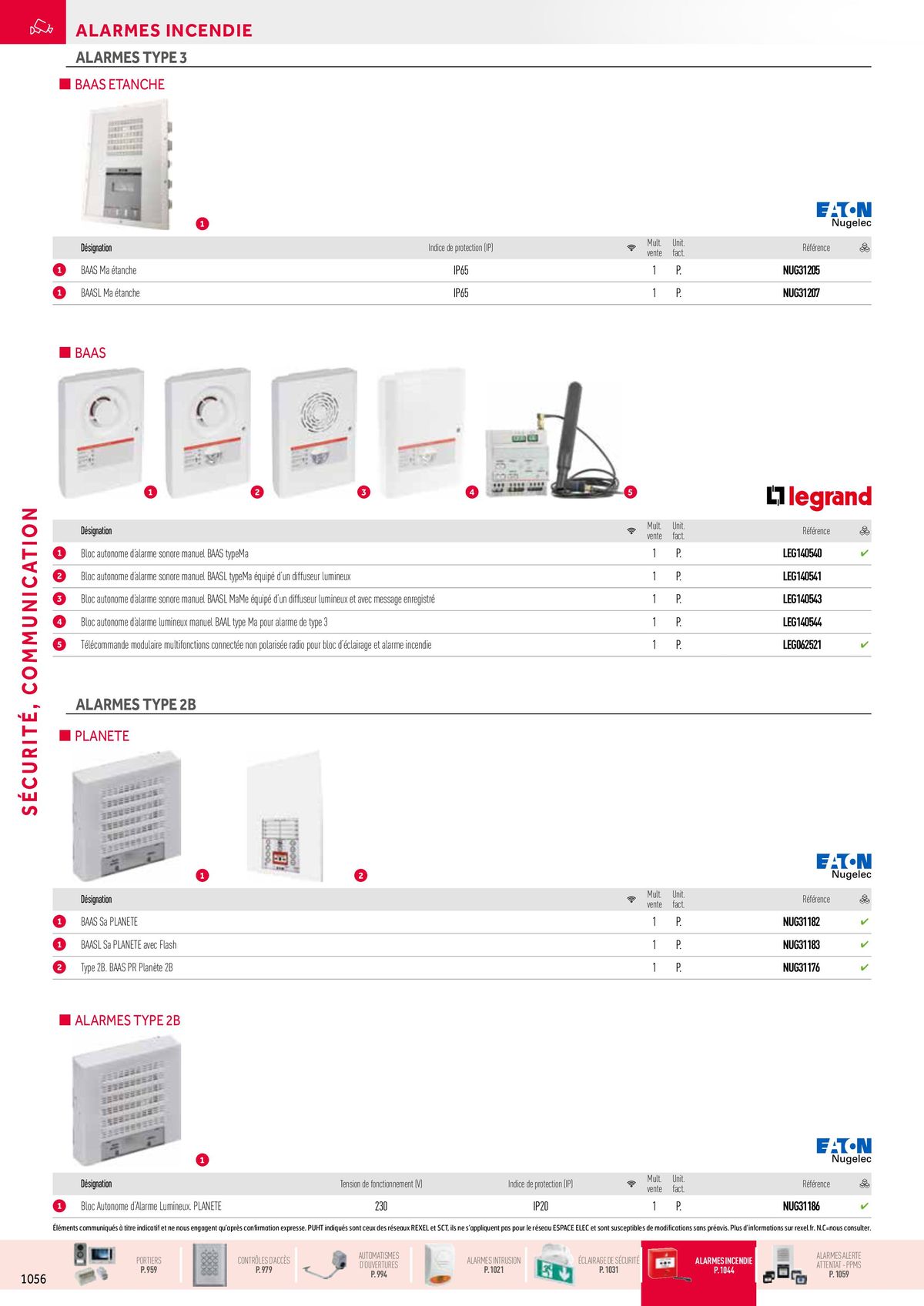 Catalogue Sécurité, Communication, page 00100