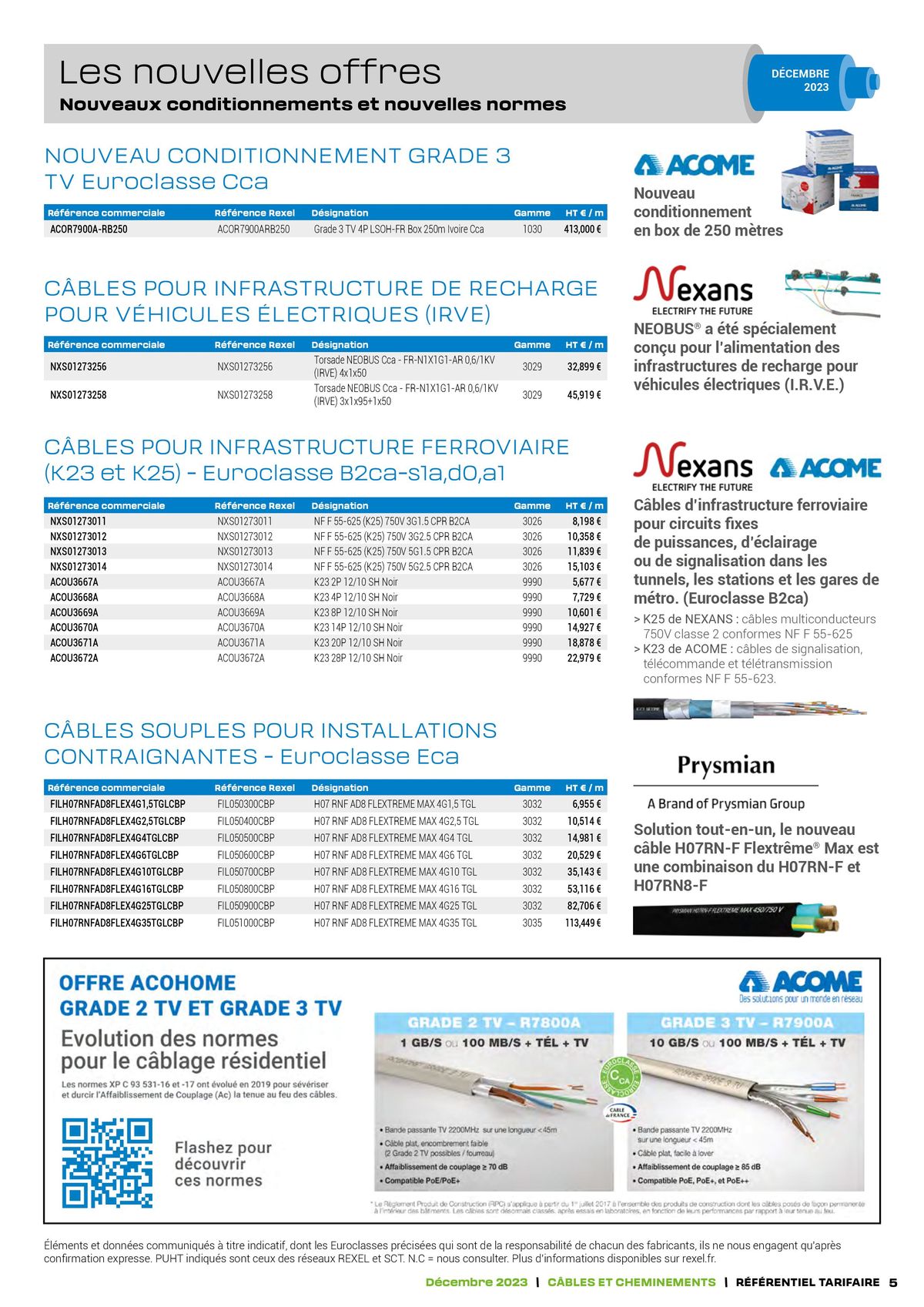 Catalogue Tarif câbles, page 00005