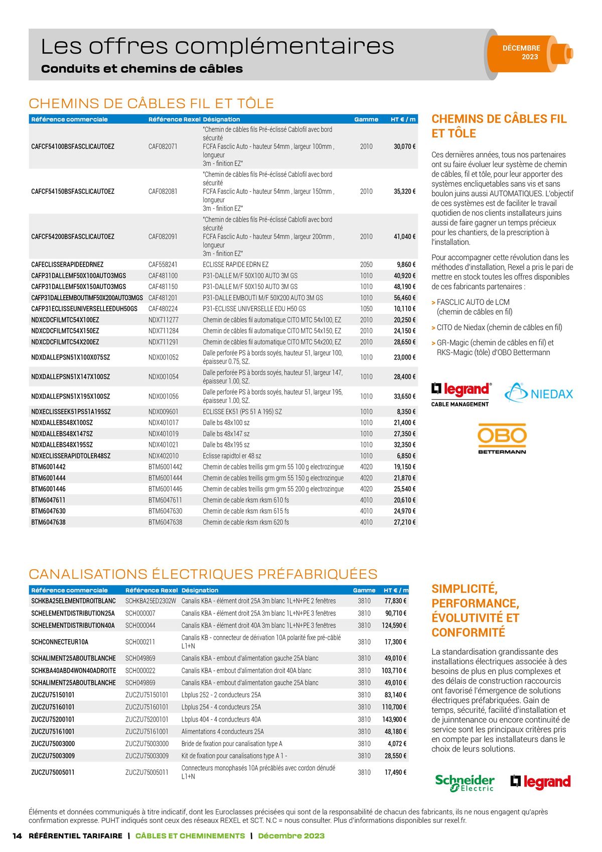 Catalogue Tarif câbles, page 00014