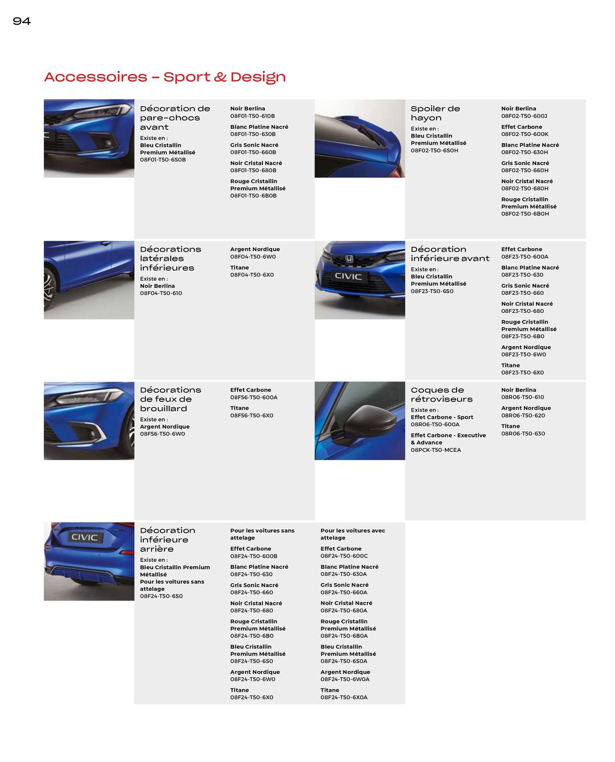 Catalogue Civic Hybrid, page 00094