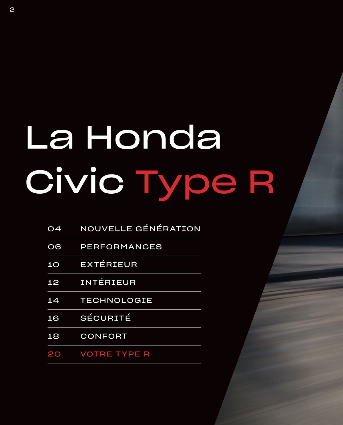 Catalogue Civic Type R, page 00002