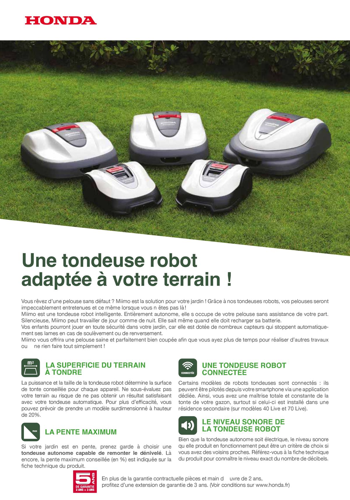 Catalogue Choisir votre tondeuse robot Honda Miimo, page 00002