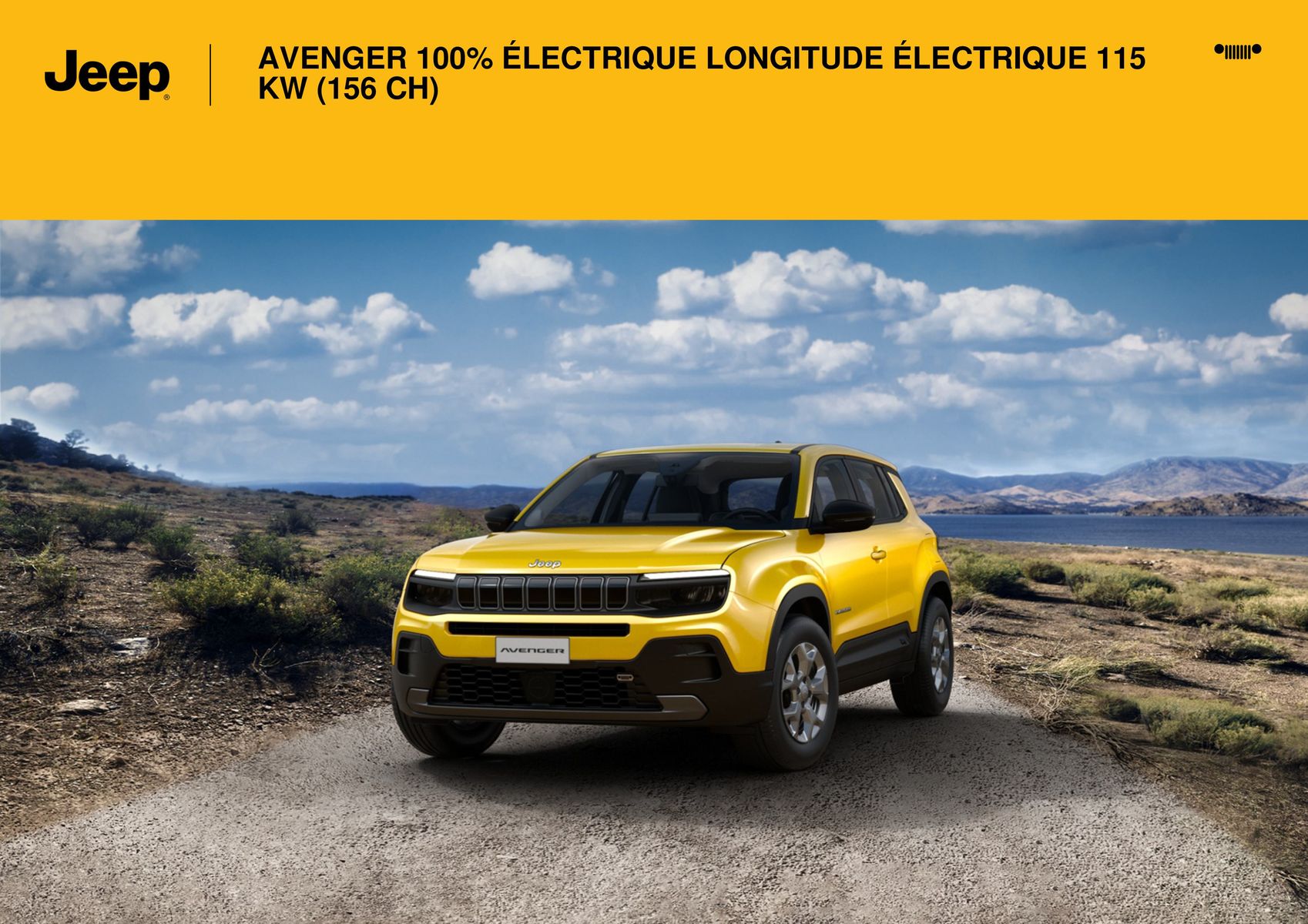 Catalogue AVENGER 100% ÉLECTRIQUE LONGITUDE ÉLECTRIQUE 115 KW (156 CH) ,, page 00001