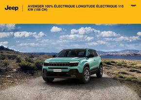 Catalogue Jeep | AVENGER 100% ÉLECTRIQUE LONGITUDE ÉLECTRIQUE 115 KW (156 CH)  | 20/12/2023 - 31/08/2024