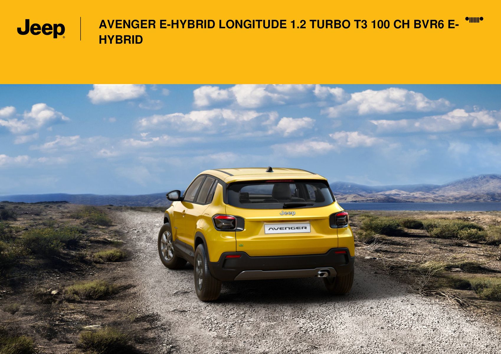 Catalogue AVENGER E-HYBRID LONGITUDE 1.2 TURBO T3 100 CH BVR6 E-HYBRID\, page 00012