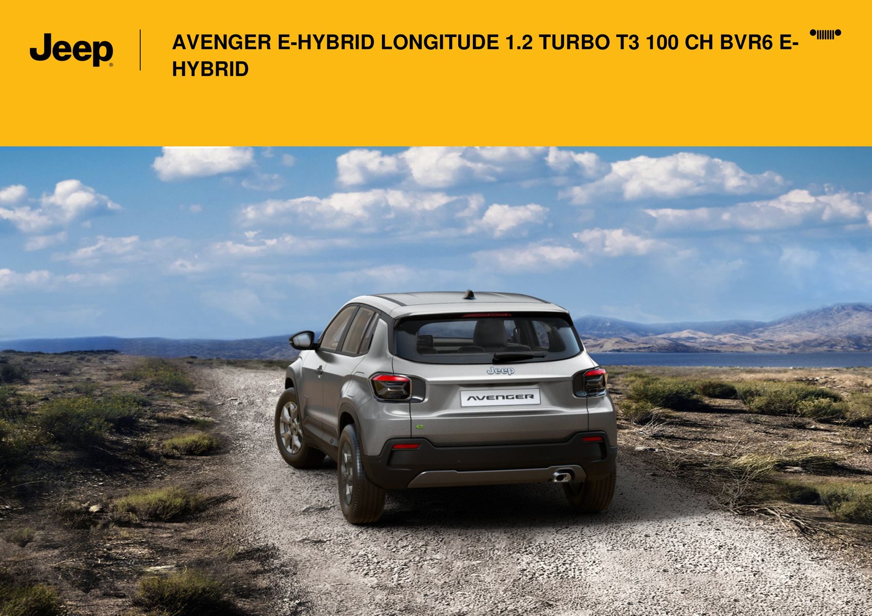 Catalogue AVENGER E-HYBRID LONGITUDE 1.2 TURBO T3 100 CH BVR6 E-HYBRID-, page 00012