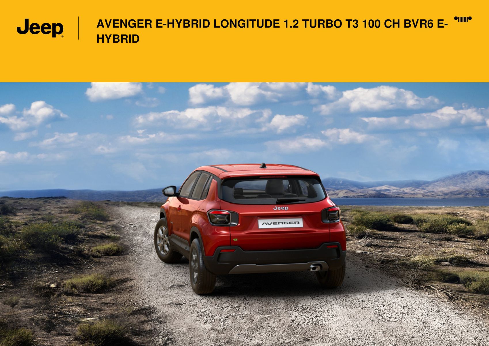 Catalogue AVENGER E-HYBRID LONGITUDE 1.2 TURBO T3 100 CH BVR6 E-HYBRID:, page 00012