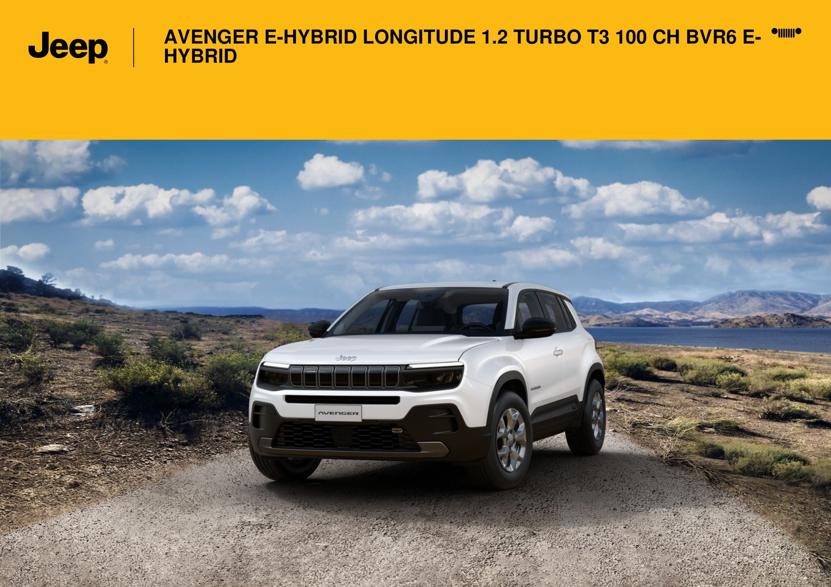 Catalogue AVENGER E-HYBRID LONGITUDE 1.2 TURBO T3 100 CH BVR6 E-HYBRID;, page 00001