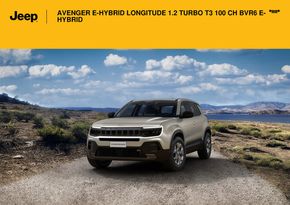 Catalogue Jeep | AVENGER E-HYBRID LONGITUDE 1.2 TURBO T3 100 CH BVR6 E-HYBRID | 20/12/2023 - 30/06/2024