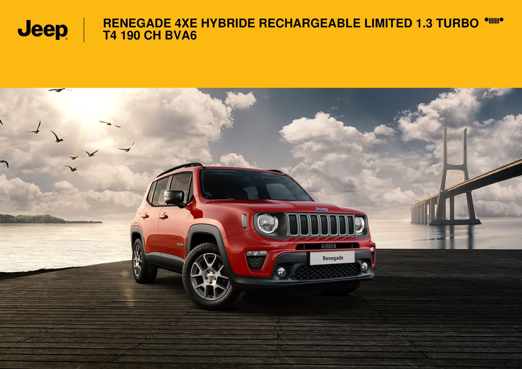 Catalogue RENEGADE 4XE HYBRIDE RECHARGEABLE LIMITED 1.3 TURBO T4 190 CH BVA6\, page 00001