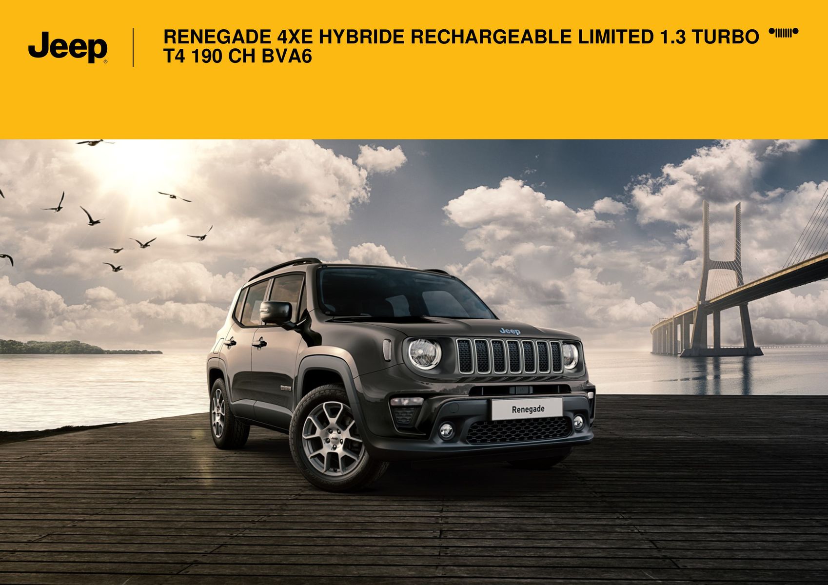 Catalogue RENEGADE 4XE HYBRIDE RECHARGEABLE LIMITED 1.3 TURBO T4 190 CH BVA6-, page 00001