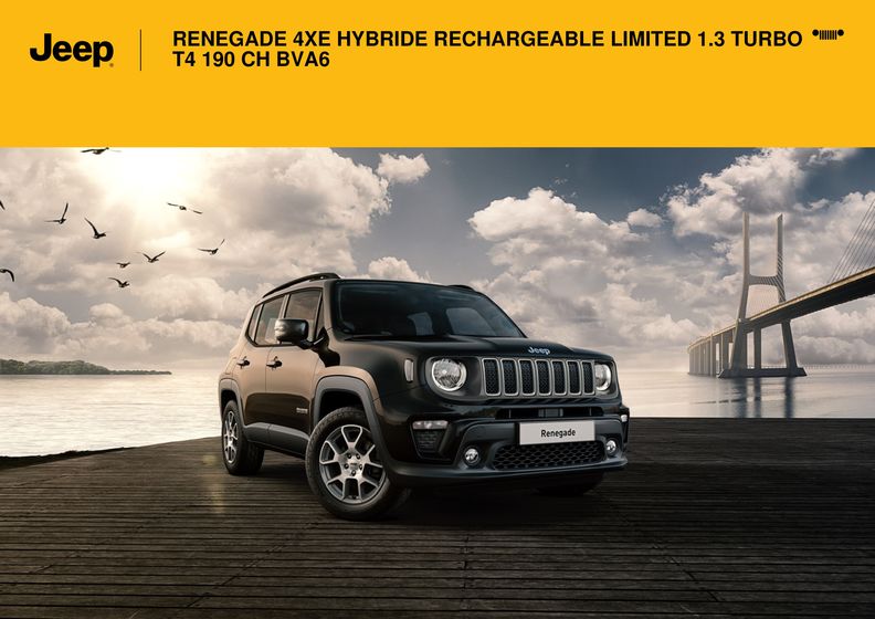 RENEGADE 4XE HYBRIDE RECHARGEABLE LIMITED 1.3 TURBO T4 190 CH BVA6.