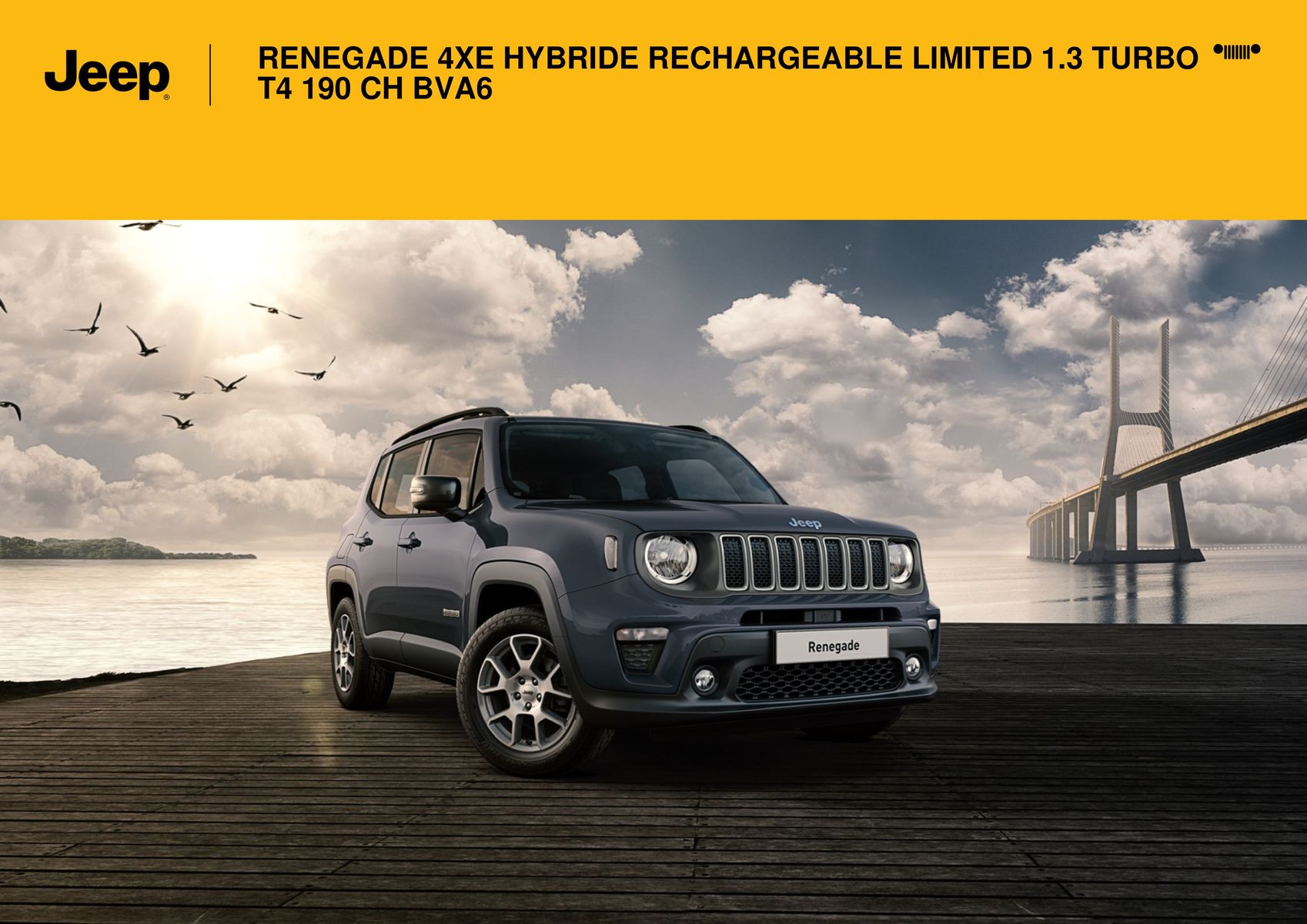 Catalogue RENEGADE 4XE HYBRIDE RECHARGEABLE LIMITED 1.3 TURBO T4 190 CH BVA6, page 00001