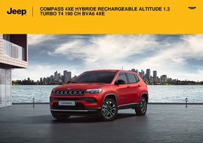Catalogue Jeep | COMPASS 4XE HYBRIDE RECHARGEABLE ALTITUDE 1.3 TURBO T4 190 CH BVA6 4XE | 21/12/2023 - 31/07/2024