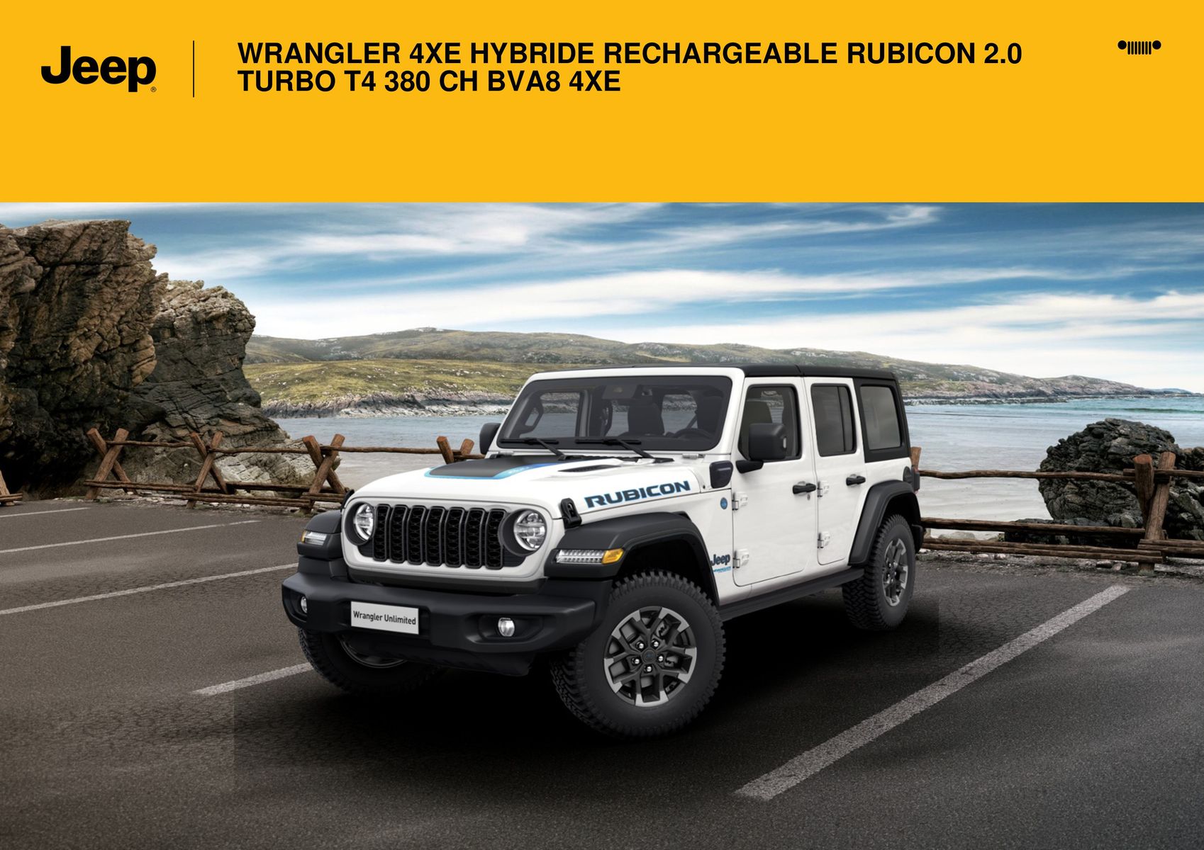 Catalogue WRANGLER 4XE HYBRIDE RECHARGEABLE RUBICON 2.0 TURBO T4 380 CH BVA8 4XE., page 00001