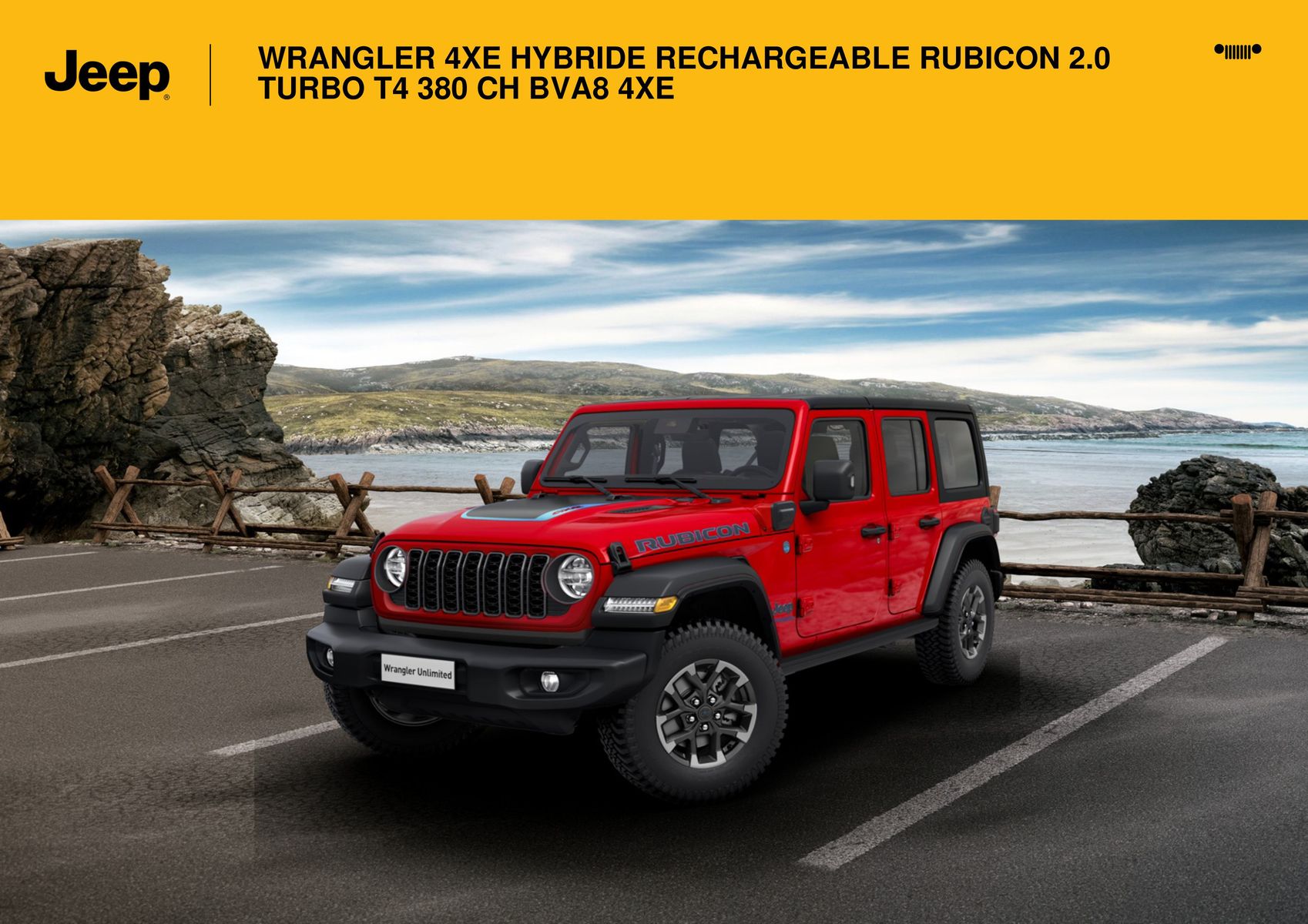 Catalogue WRANGLER 4XE HYBRIDE RECHARGEABLE RUBICON 2.0 TURBO T4 380 CH BVA8 4XE!, page 00001