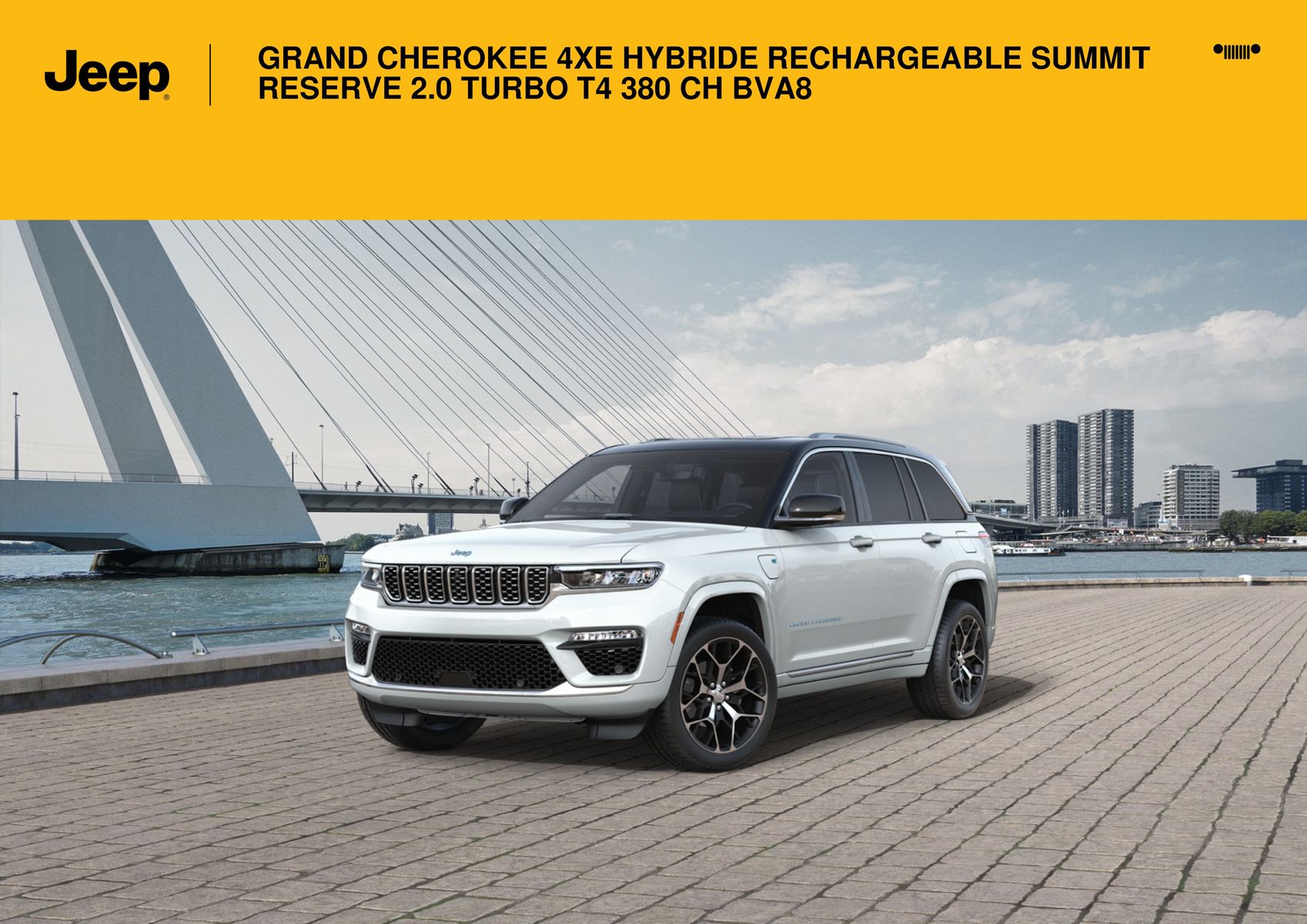 Catalogue GRAND CHEROKEE 4XE HYBRIDE RECHARGEABLE SUMMIT RESERVE 2.0 TURBO T4 380 CH BVA8,, page 00001