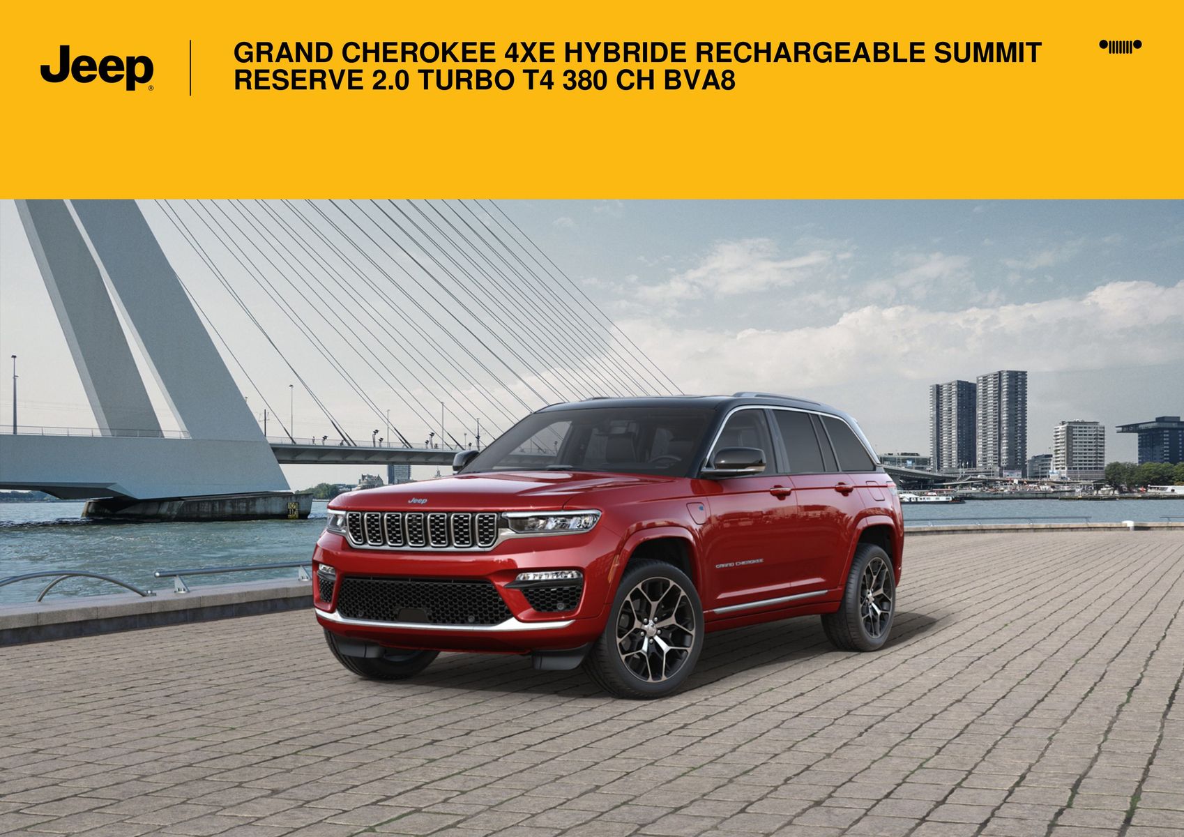 Catalogue GRAND CHEROKEE 4XE HYBRIDE RECHARGEABLE SUMMIT RESERVE 2.0 TURBO T4 380 CH BVA8:, page 00001