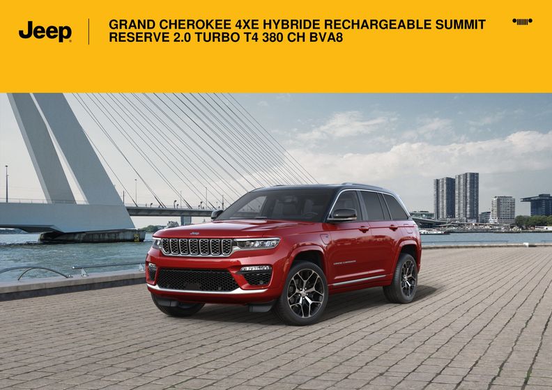 GRAND CHEROKEE 4XE HYBRIDE RECHARGEABLE SUMMIT RESERVE 2.0 TURBO T4 380 CH BVA8: