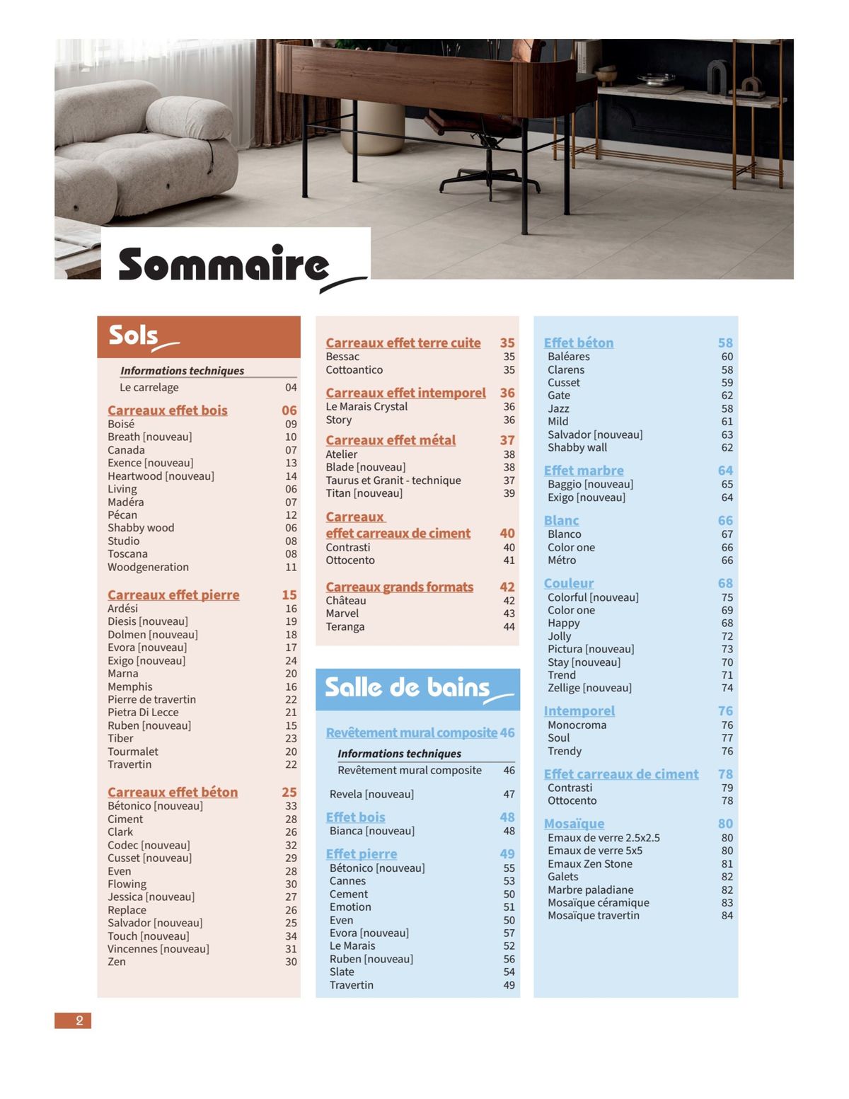 Catalogue Catalogue Carrelage & Parquet 2023-2024., page 00004